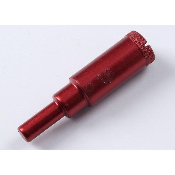 Red Color Brazed Diamond Core Bits Sharp Threaded High Hardness M14 Or Hexagon