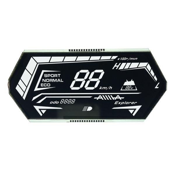 Quality VATN Alphanumeric Segment LCD Display For Speedometer Odometer Meter Front Screen wholesale