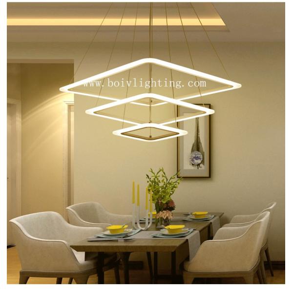 LED Hanging Lights With Roud Acrylic Pendant Lightings 3000K/4000K/6000K