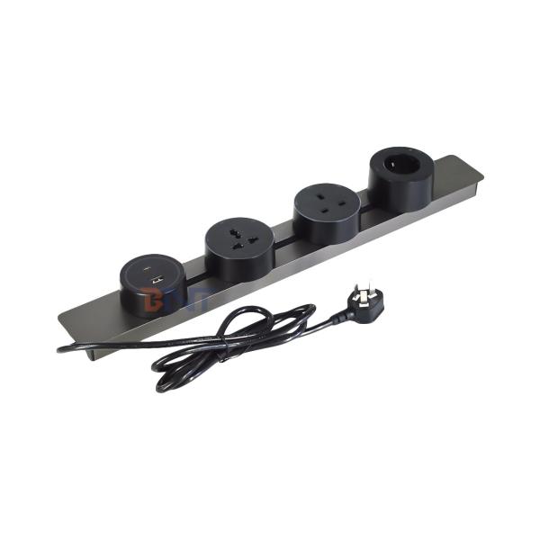 Multi Outlets Power Rail Track Socket New Style Wall Mounted Removable Power