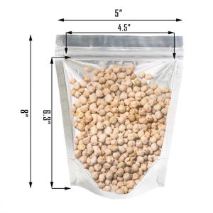 Customized Stand Up Foil Polybag Food Package Bag With Window for Food Packaging