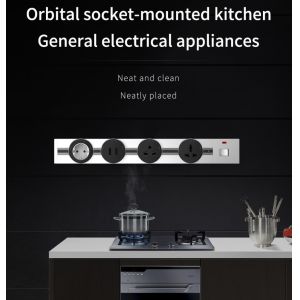 Surface Embedded Power Track Socket Removable Modular Aluminum Wireless Outlet