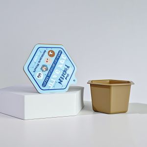 80ml Hexagon PP Disposable Cup with Aluminum Foil Lid