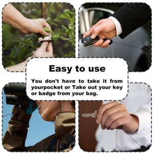 Deyi Badge Reel Fishing 2-Pack Locking Retractable Keychain Heavy Duty Badge