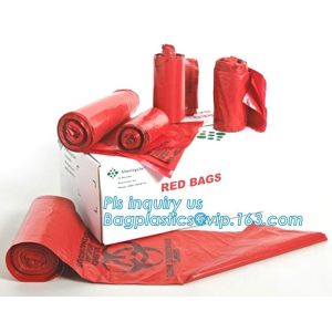 30 Gallon 33 X 40 Red Isolation Infectious Waste Bag / Biohazard Bag High Density 17 Microns - 250 / Case, bagease