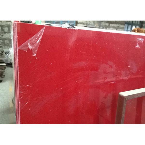 Quality Red Galaxy Quartz Man Made Stone , Artificial Quartz Stone 160 X 320 Cm Size wholesale
