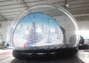 Cheap 3M 4M Large PVC Christmas Snow Globe Inflatable Snow Globe Ball Photo Booth for sale
