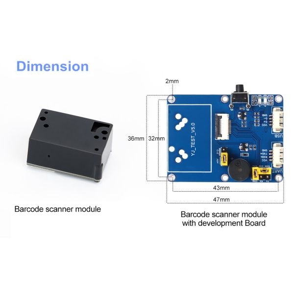 YJFIRST QR Barcode Module YJ-ES103 Scanner Engine OCR Reader USB Interface in Stock