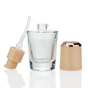 Square 30ml Liquid Foundation Bottles Cosmetic Glass Containers