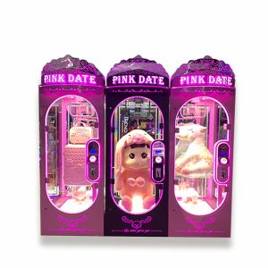 Coin Operate Gift Vending Machine / 3S Pink Date transparent Visual High End Toy