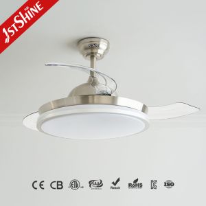 Retractable Ceiling Fan for Child Room Invisible Design Remote Control Safety