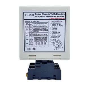 17 Dip Switch Dual Channel Loop Detector 15μH-2000μH Self Turning Range