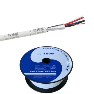 6x0.22mm2 Shielded Stranded TC Tinned Copper Conductor CPR Eca Alarm Cable