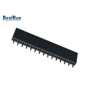 PA6T Dip PCB Female Header Connector 15P 2.54mm Pitch Straight For VCD
