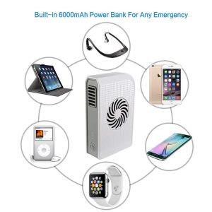 6000mAh Cooling Summer Rechargeable Battery Powered Fan