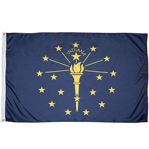 3x5ft State Of Indiana Flag Outdoor Heavy Duty Dupont Nylon US Flags