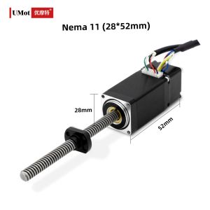 Smooth Micro Linear Motion Nema 11 Stepper Motor with Closed Loop Linear Lead