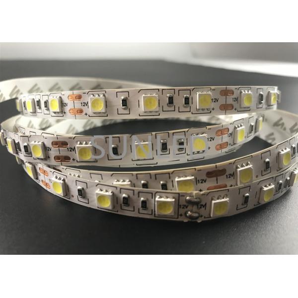 Quality Super Bright Flexible Adhesive Led Strip Lights 12/24V SMD5050 20-22lm Lumen wholesale