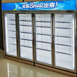 1980L Supermarket Display Refrigerator Double Temperature Commercial Chiller And