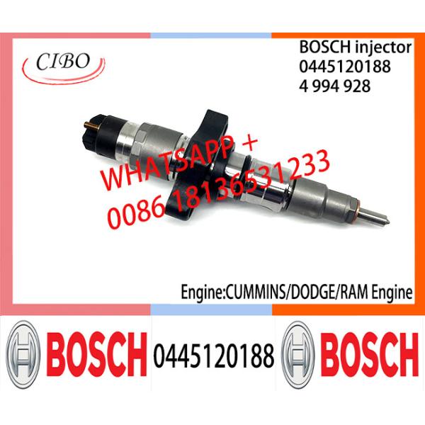 BOSCH 0445120188 4994928 Neutral Fuel Injector Assembly 0445120188 4994928 For CUMMINS DODGE RAM
