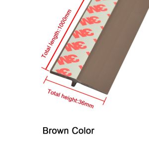 Co - Extruded Brown Pvc Door Bottom Seal With 3M Self - Adhesive Tape Garage