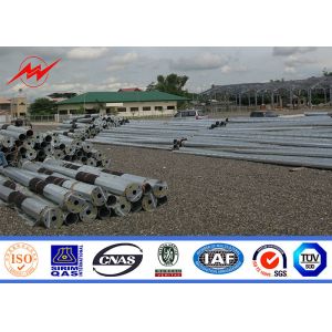 Octagonal 20ft - 90ft Steel Tubular Pole For 69kv Power Distribution Transmissio