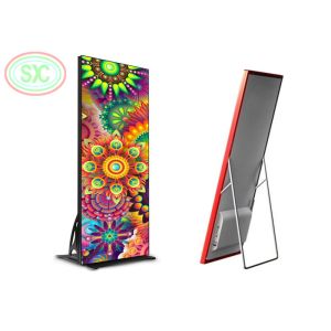Slim Hd Indoor Led Poster Screens , P2.5 Mirror Led Display Panel Stand Poster