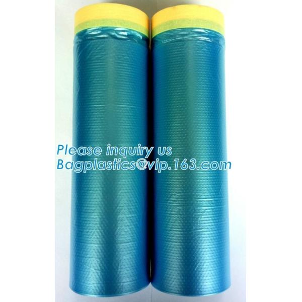 Quality PE Taped Drop Masking Film For Car Painting Protective Plastic Film wholesale