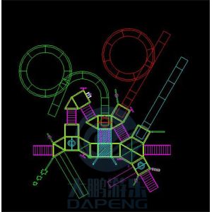 Playground Children Splash Zone Water Slide Anti UV ISO TUV ROHS Certification