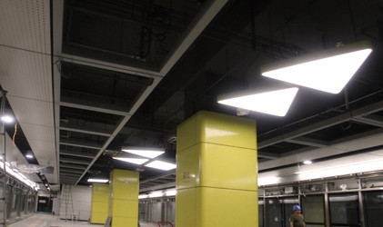 6500lm Triangle Panel Lights Suspension Led Panel Ceiling Lights