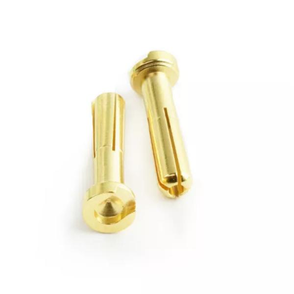Practical Male Bullet Banana Plug Connectors Gold Plated For RC Battery