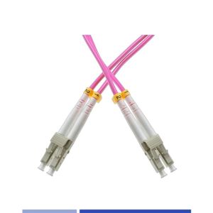 OM4 Multimode Fibre Patch Leads LC UPC Duplex LSZH 3m 2.0mm