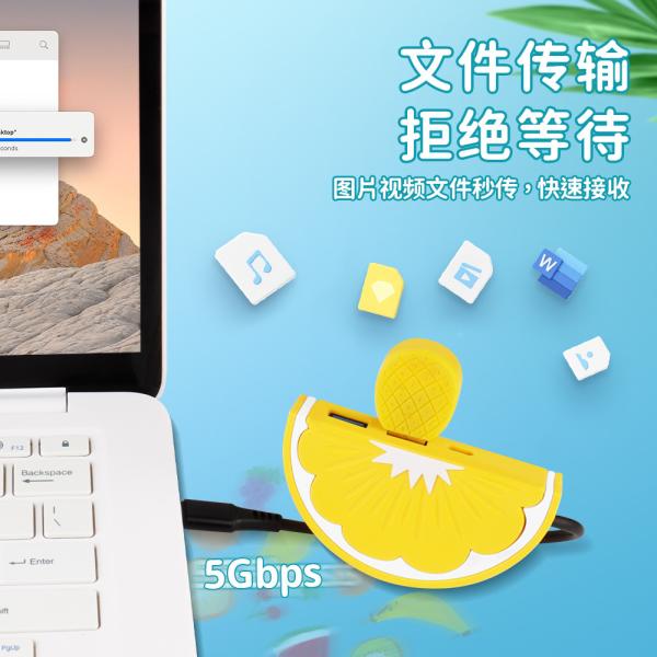 5Gbps High Speed Data Hub Adapter With Durable PVC Casing