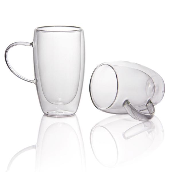 Quality OEM Borosilicate Double Wall Glass Tea Insulated Cups 80ml wholesale