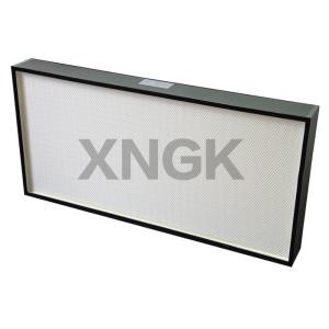 Cheap Ceiling Mounted Cleanroom HEPA Filter H10 Fine Glassfibre Media 80℃ Temperature for sale