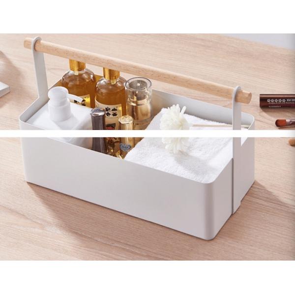 White Powder Coated 19cm Metal Houseware Iron cosmetic Storage Box