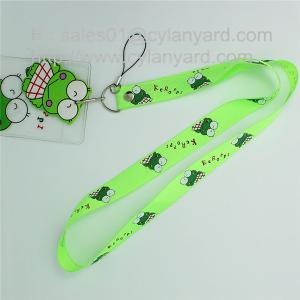 China Printed polyester id card holder lanyard with printed plastic pocket on sale