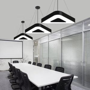 Black Galvanized LED Linear Lights , Triangle Industrial Linear Pendant Lighting