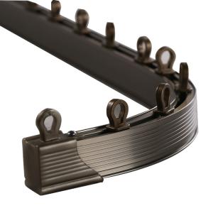 Heavy Duty Bendable Plastic Aluminum Pole Window Curved Curtain Rod Track Rail