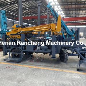 220m Bore Depth Wheel Mounted Water Well Drilling Rig With 13T Lifting Force