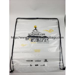Drawstring Frosted Recycled Plastic Backpack Eco - Friendly Water Proof