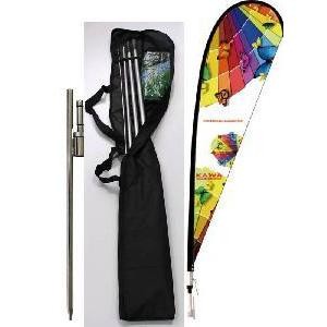 CMYK Single Sided Beach Banner Flags , 100% Polyester Sail Flag Banners