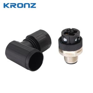 M12 5-Pin A-Coded Angled Sensor Connector IP67 Screw Locking