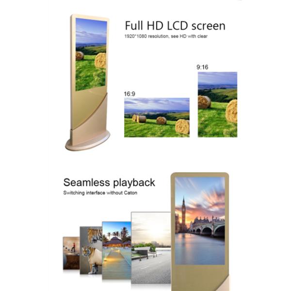 43inch Special stand HD vertical screen USB Kiosk Digital Signage display advertising totem