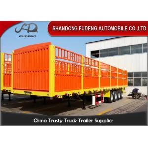 China Carbon Steel 3 Axles Livestock 60T Side Wall Trailer on sale
