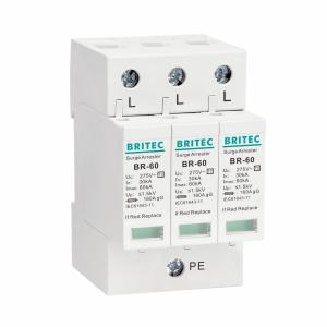 BR275-60 3P SPD 60kA CE TUV Type 2 Surge Protection Device  275v lightning surge protector