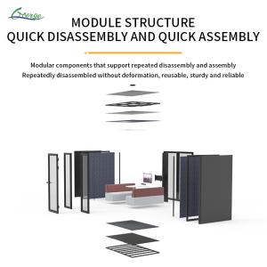 Adjustable Desk Work Surface Noiseless Telephone Pod with 2 Power Outlets