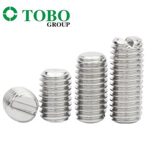 Stainless steel slotted set screw with flat point M1.6 M2 M2.5 M3 M4 M5 M6 M8