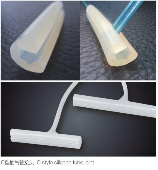 bent glass lamination with C style Silicone tube