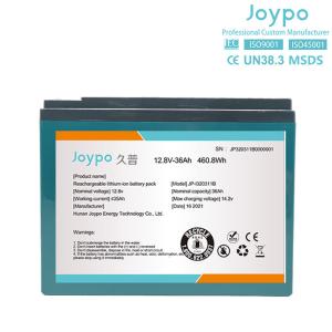 36Ah 12V Rechargeable LiFePO4 Battery Pack For Solar Light